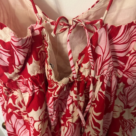 🎉 HP 11/30 🎉 Abercrombie & Fitch Floral Beaded Sweetheart Babydoll Skort Dress - Picture 4 of 8